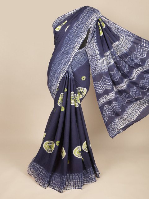 

Pothys Blue & Green Tie and Dye Pure Cotton Saree