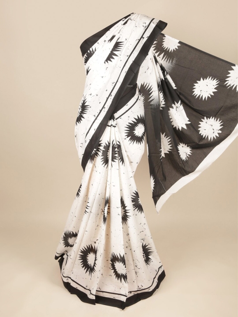 

Pothys Off White & Black Pure Cotton Saree