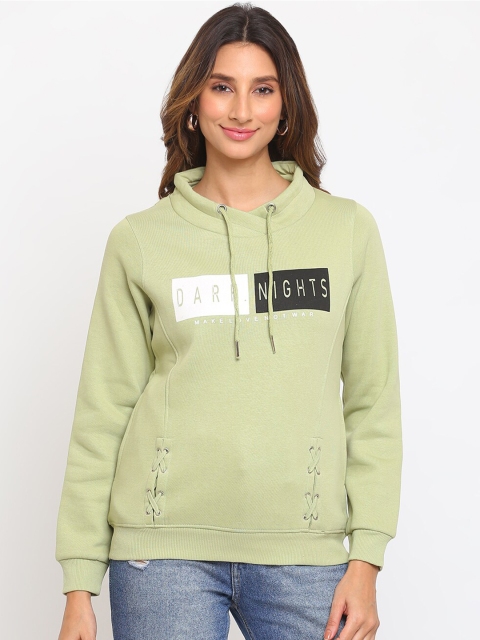 

Her Grace Women Green Printed Sweatshirt