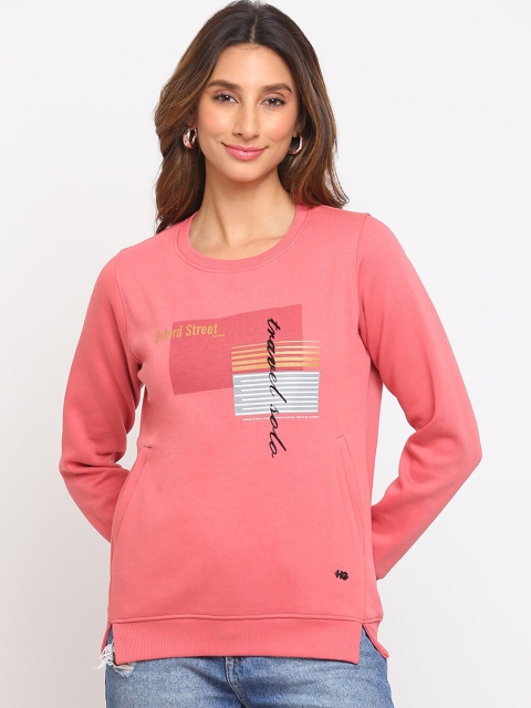 

Her Grace Women Coral Printed Sweatshirt