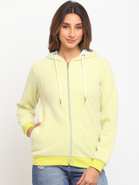 

Her Grace Women Lime Green Hooded Fleece Sweatshirt