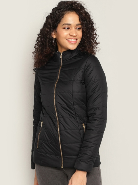 

Ginger by Lifestyle Women Black Geometric Padded Jacket