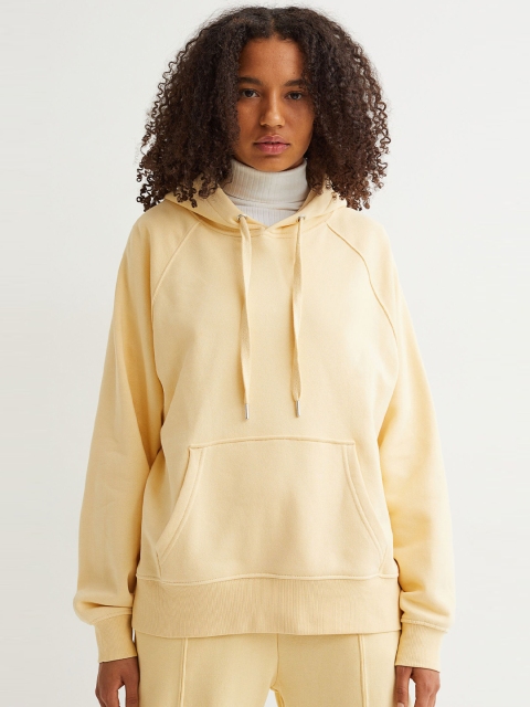 

H&M Women Yellow Oversized Hoodie