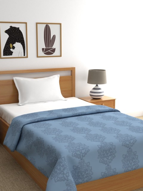 

Raymond Home Blue Ethnic Motifs Mink Mild Winter 450 GSM Single Bed Blanket