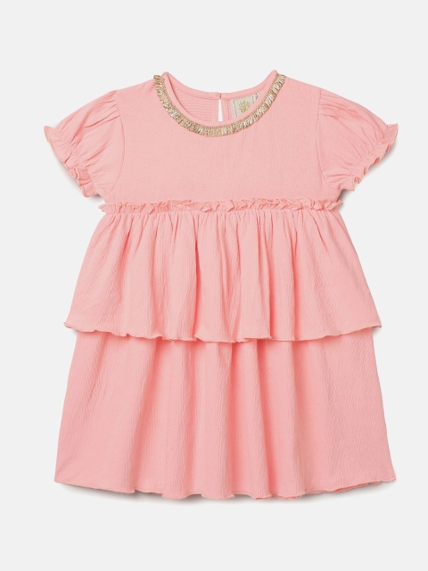 

BYB PREMIUM Pink Ruffle Dress