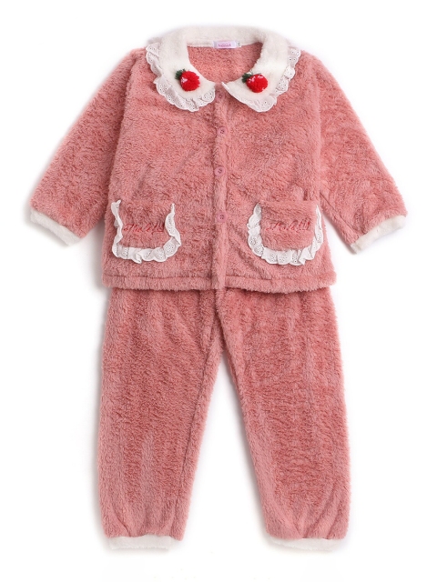 

Hopscotch Girls Pink & White Organic Cotton Top with Pyjamas