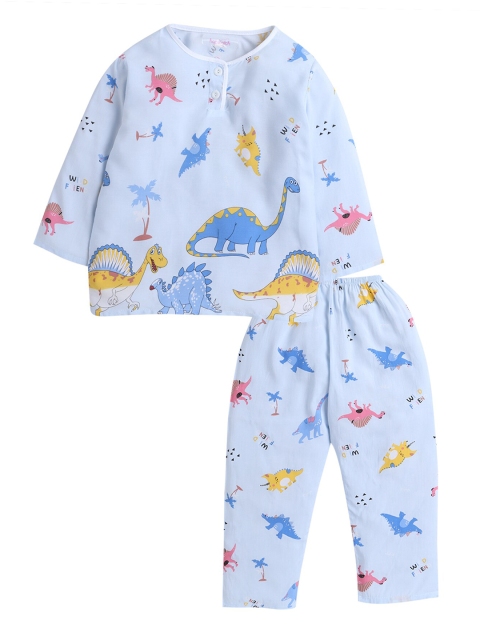 

Hopscotch Boys Blue & Pink Printed Top with Pyjamas
