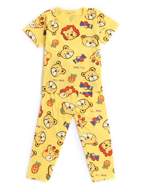 

Hopscotch Boys Yellow & Red Printed Top with Pyjamas