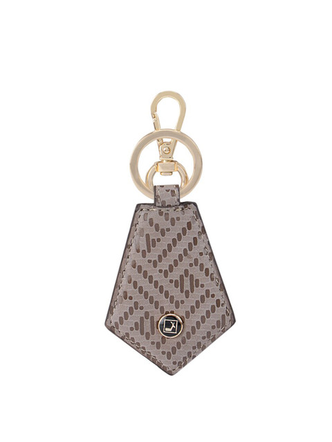 

Da Milano Grey & Brown Genuine Leather Keychain