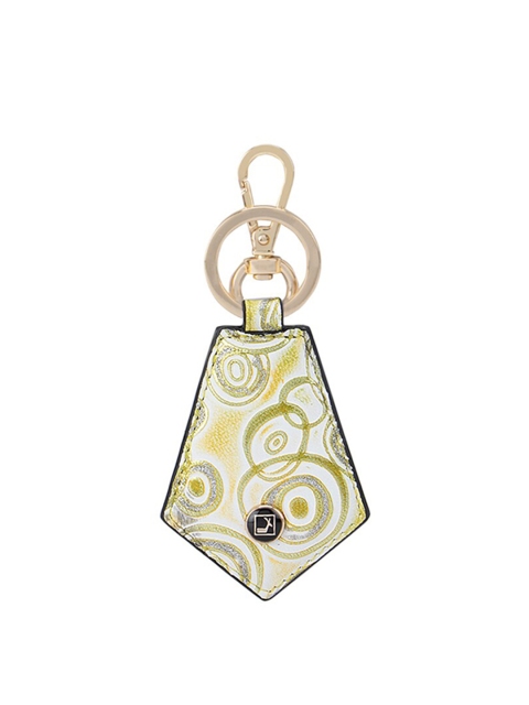 

Da Milano Off White & Olive Green Handcrafted Genuine Leather Keychain