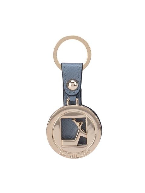 

Da Milano Grey & Gold-Toned Handcrafted Genuine Leather Keychain