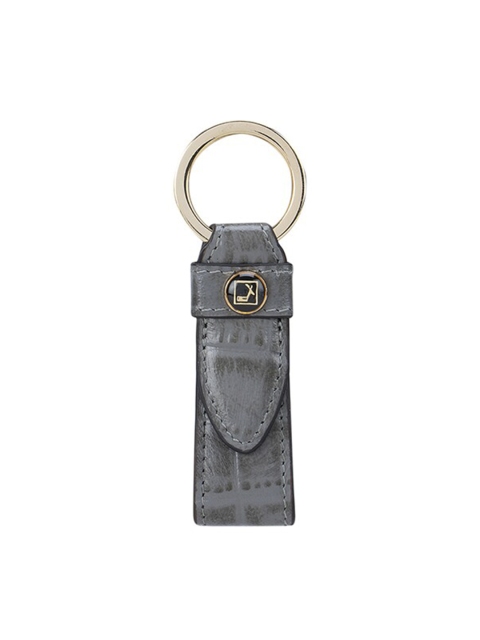 

Da Milano Grey & Gold-Toned Handcrafted Genuine Leather Keychain