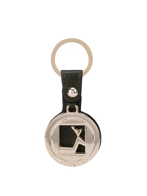 

Da Milano Olive Green Solid Genuine Leather Keychain
