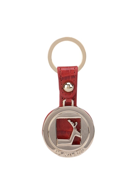 

Da Milano Red & Beige Patterned Genuine Leather Keychain