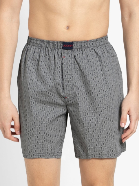 

Jockey Men Blue Striped Sports Boxers