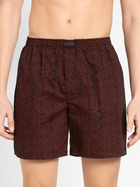 

Jockey Men Black Printed Sports Shorts
