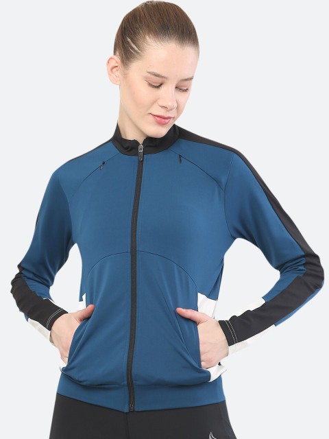 

FITLEASURE Women Teal Blue Short Active Training Sporty Jacket