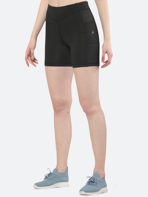

FITLEASURE Women Black Workout & Gym Shorts
