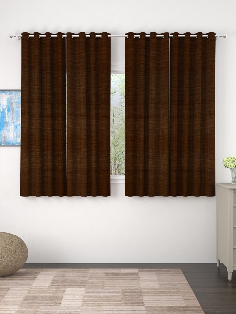 

Story@home Set of 4 Brown Window Curtain