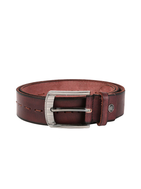 

WildHorn Men Maroon Leather Belt