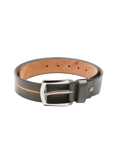 

WildHorn Men Olive Green Genuine Leather Belt