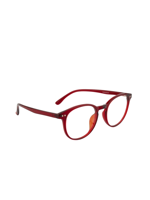 

Ted Smith Unisex Maroon Solid Full Rim Round Frames