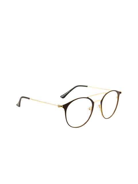 

Ted Smith Unisex Black & Gold-Toned Solid Full Rim Round Frames TSDM0002_C3