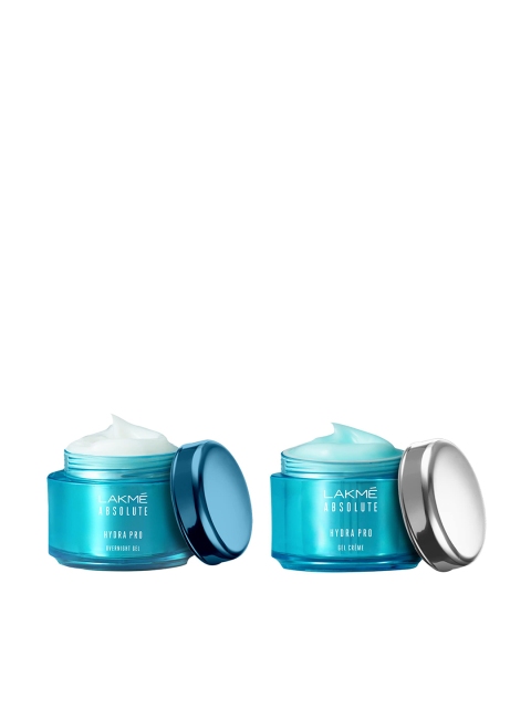 

Lakme Set of Absolute Hydra Pro Gel Creme Face Moisturiser & Overnight Gel, Blue