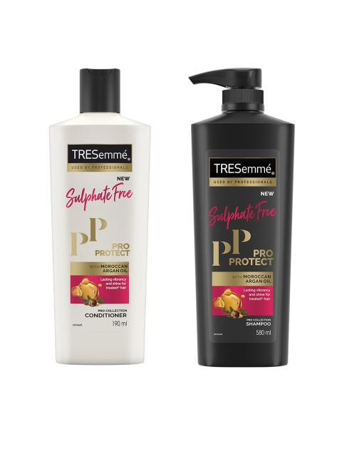 

TRESemme Set of Pro Protect Sulphate Free Moroccan & Argan Oil Shampoo & Conditioner, Black