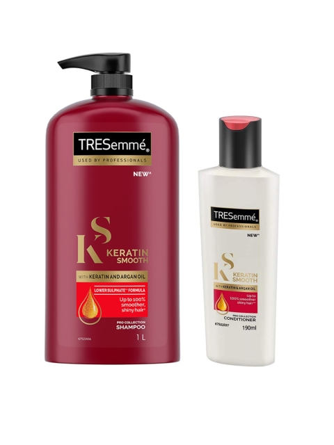 

TRESemme Set of Keratin Smooth Pro Collection Shampoo & Conditioner, Red