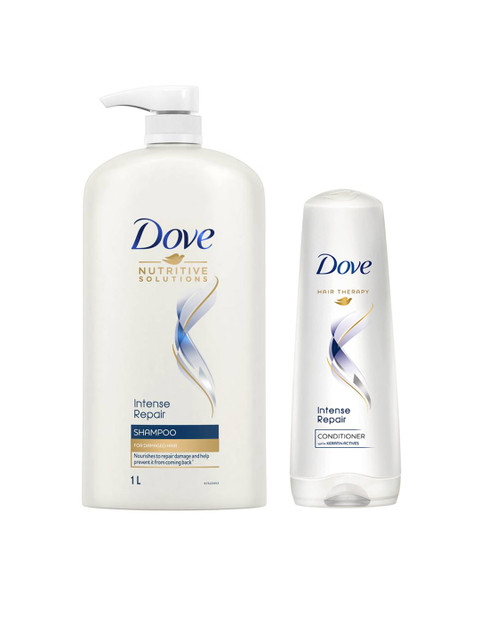 

Dove Set of Intense Repair Shampoo & Conditioner, White