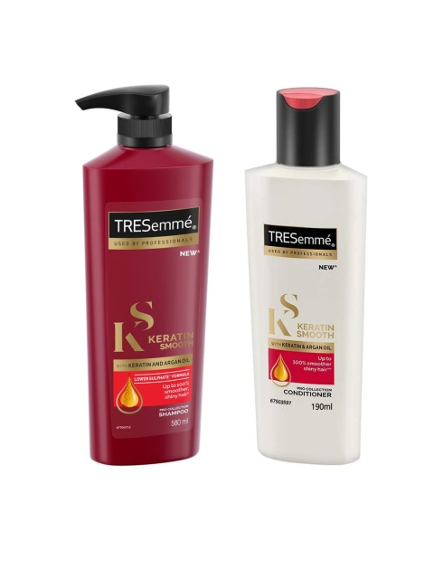 

TRESemme Set of Keratin Smooth Pro Collection Shampoo & Conditioner, Red