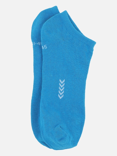 

hummel Unisex Blue Solid Ankle-Length Socks