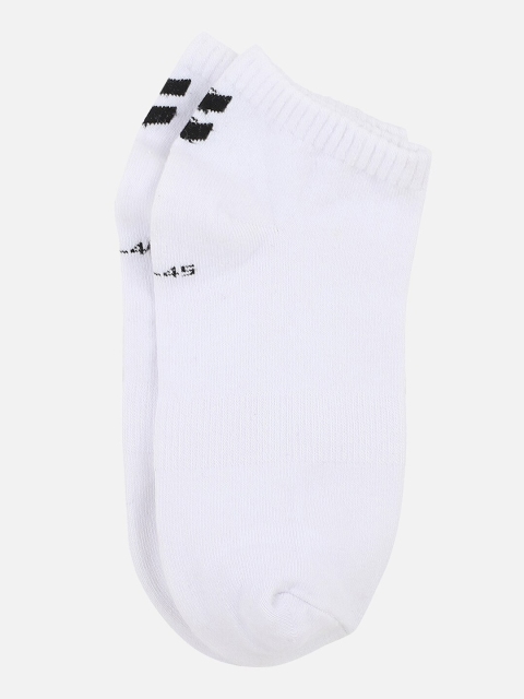 

hummel Unisex Pack Of 2 Solid Ankle-Length Socks, White