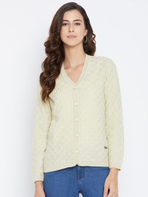 

Duke Women Cream-Coloured Cable Knit Cardigan