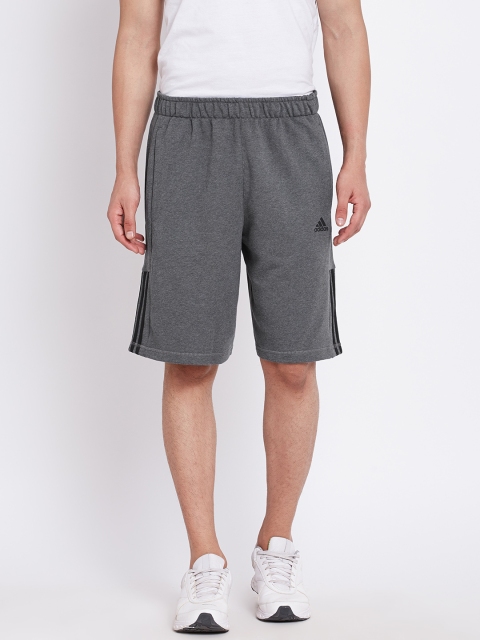 Adidas Men Charcoal Grey ESS Mid Sports Shorts available at myntra for Rs.599