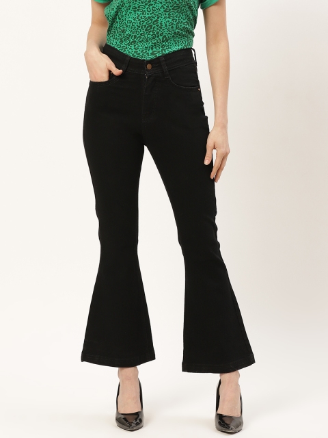

urSense Women Black Bootcut High-Rise Stretchable Jeans