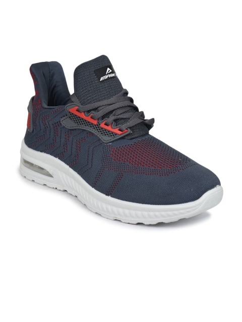 

IMPAKTO Men Grey Running Non-Marking Shoes