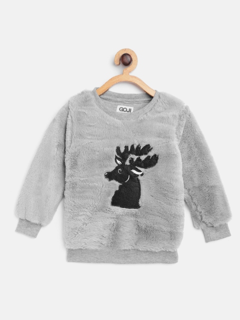

GOJI Kids Grey Embroidered Sweatshirt
