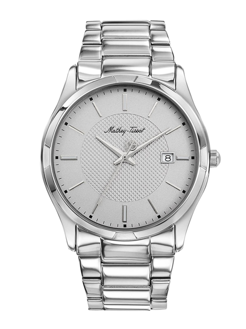 

Mathey-Tissot Men White Brass Dial & Silver Toned Stainless Steel Bracelet Style Straps Analogue Watch