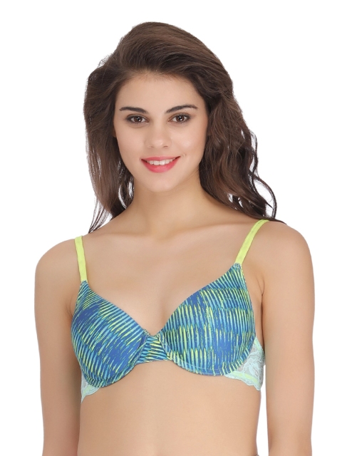 

Clovia Blue Printed T-shirt Bra BR0722P11