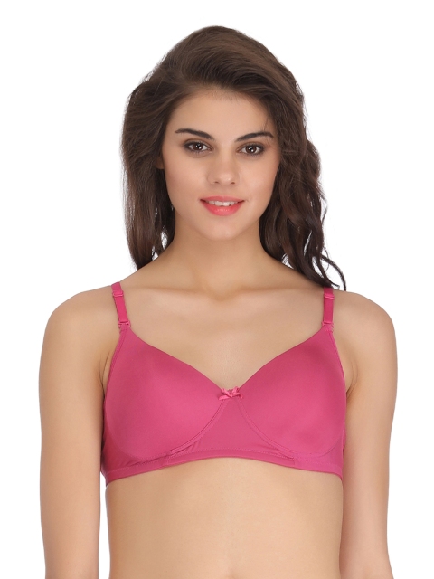 

Clovia Pink Full-Coverage T-shirt Bra BR0724P14