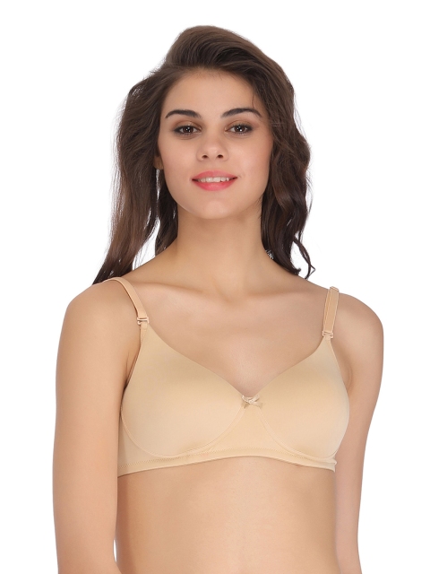 

Clovia Beige Full-Coverage T-shirt Bra BR0724P24