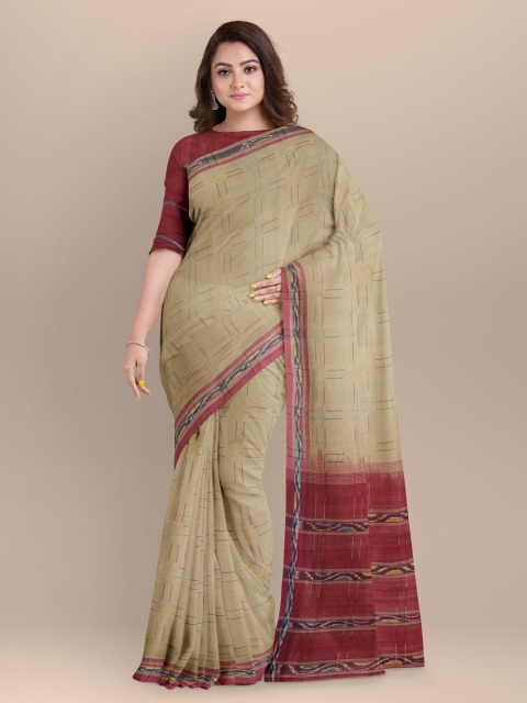 

APCO Camel Brown & Brown Zari Pure Cotton Saree