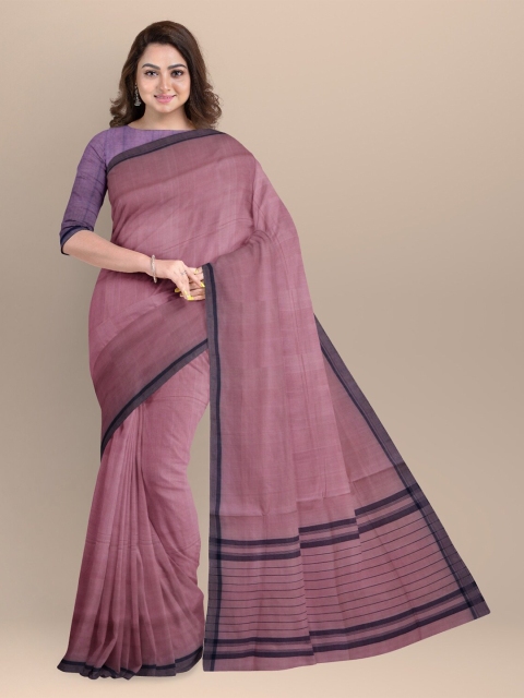 

APCO Purple & Black Pure Cotton Saree