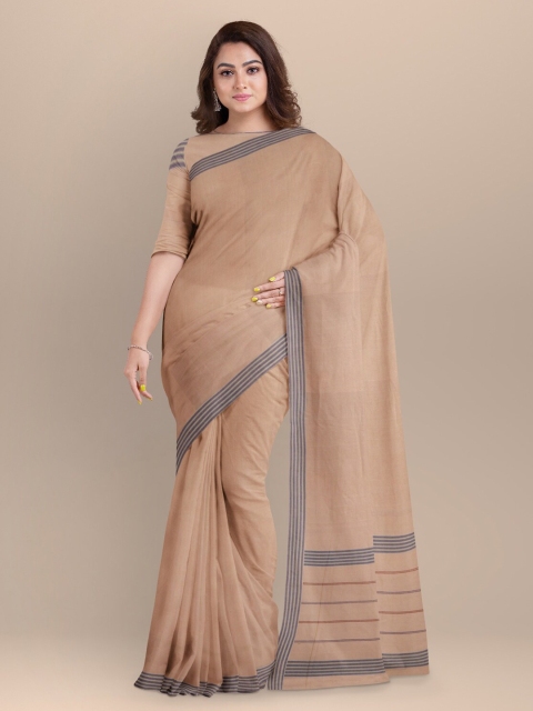 

APCO Brown & Purple Woven Design Pure Cotton Saree