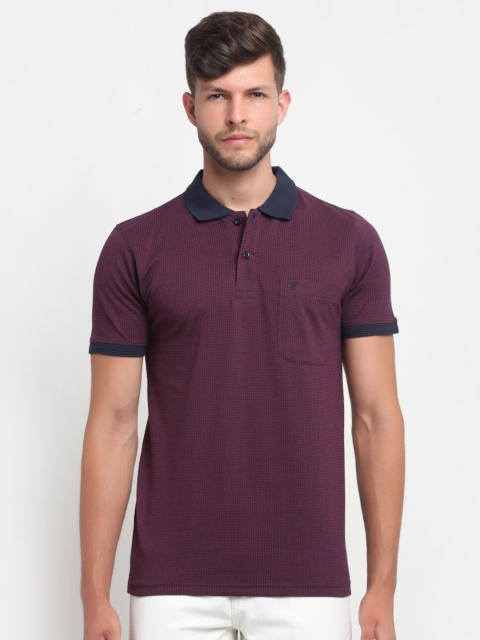 

VENITIAN Men Maroon Polo Collar T-shirt