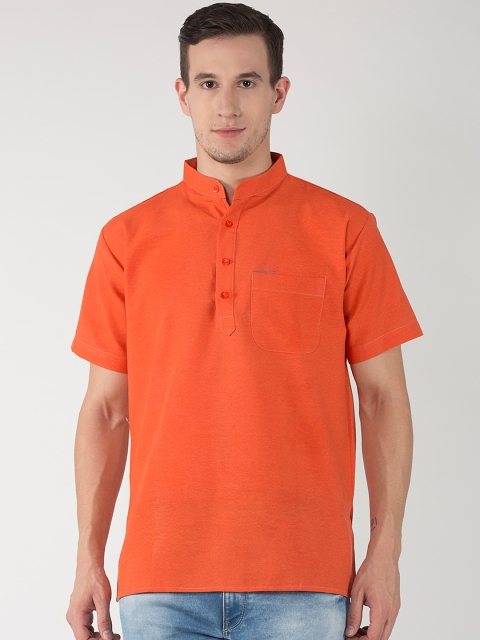 

KHADIO Men Orange Kurta