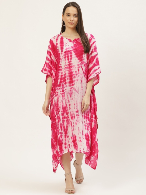 

Maaesa Pink Printed Kaftan Nightdress