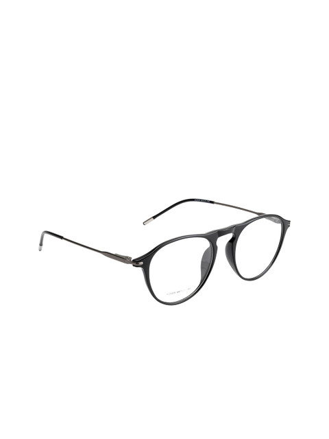 

Ted Smith Unisex Black Full Rim Aviator Frames - TSD-KO009_BLK-Black